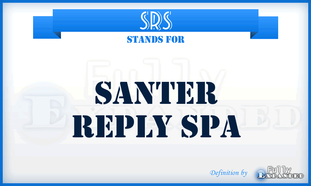 SRS - Santer Reply Spa