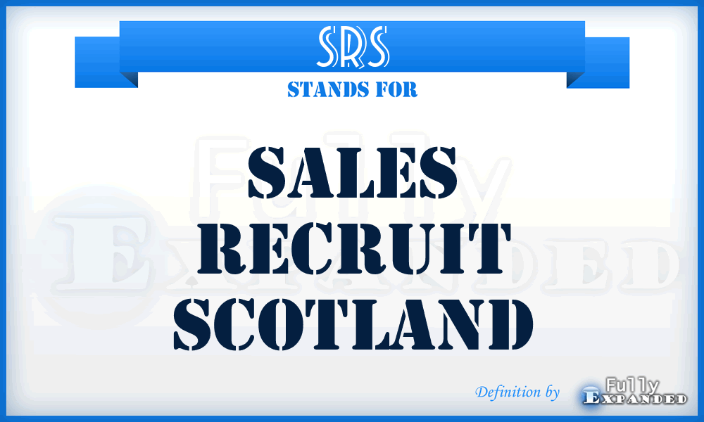 SRS - Sales Recruit Scotland