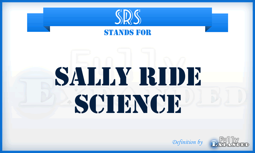 SRS - Sally Ride Science