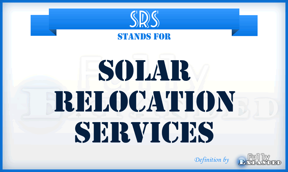 SRS - Solar Relocation Services