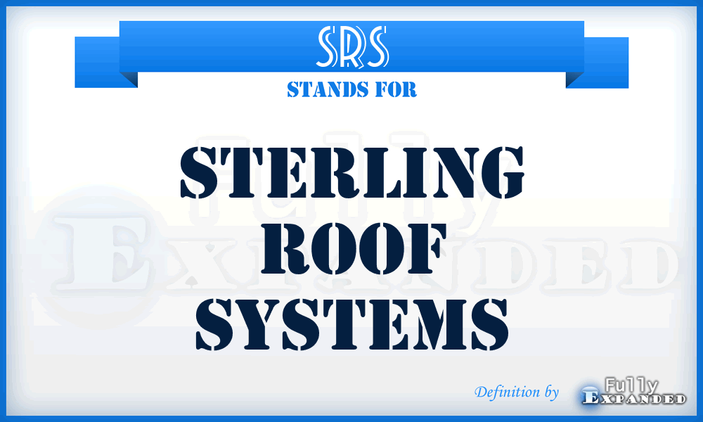 SRS - Sterling Roof Systems