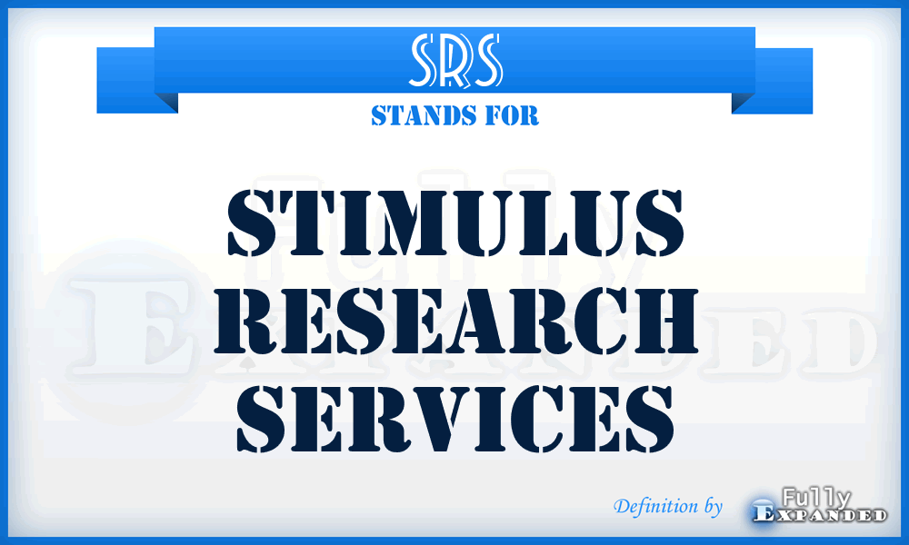 SRS - Stimulus Research Services