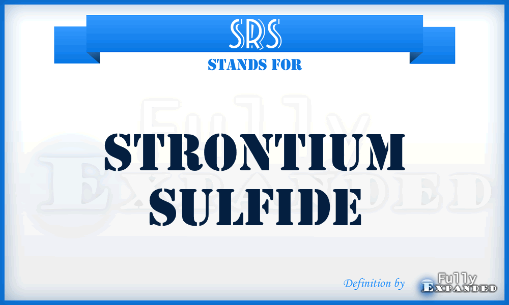SRS - strontium sulfide