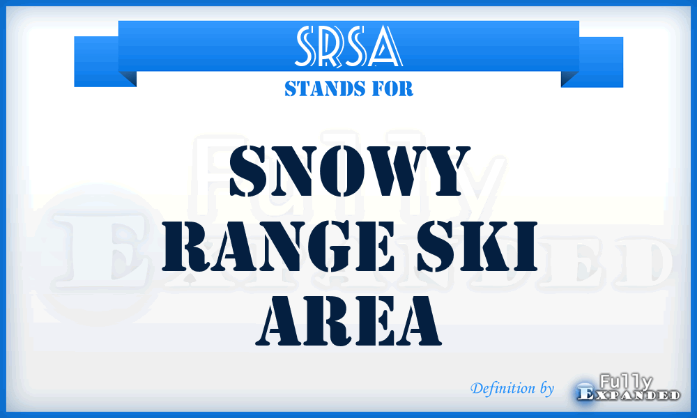 SRSA - Snowy Range Ski Area