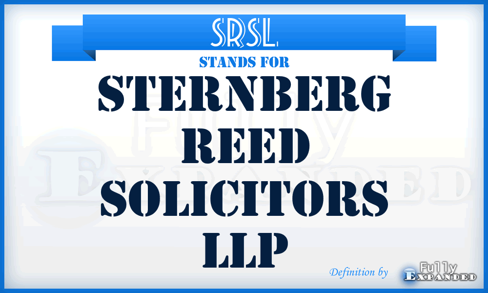 SRSL - Sternberg Reed Solicitors LLP