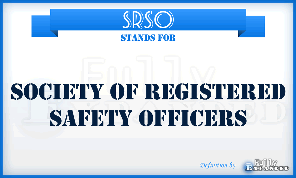 SRSO - Society of Registered Safety Officers