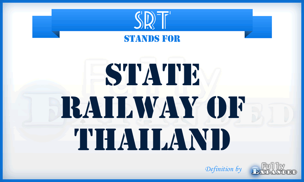 SRT - State Railway of Thailand