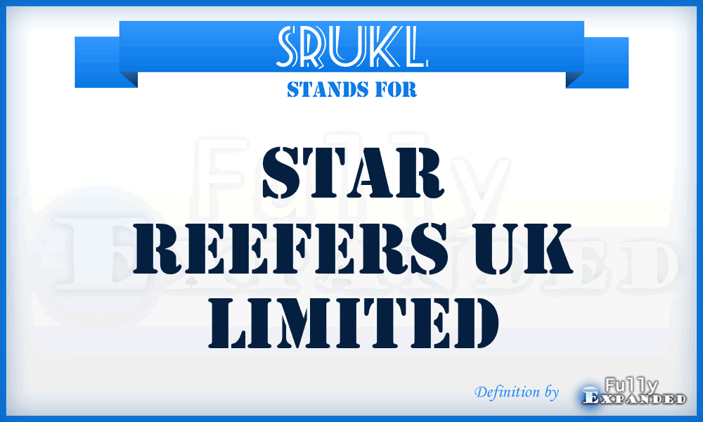 SRUKL - Star Reefers UK Limited