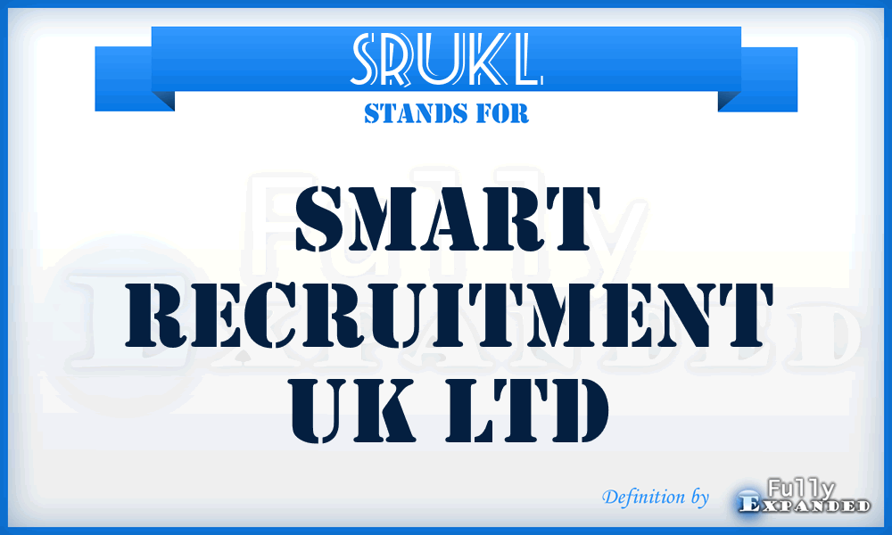 SRUKL - Smart Recruitment UK Ltd