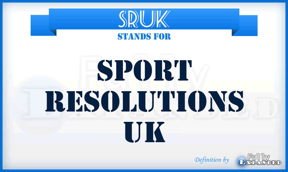 SRUK - Sport Resolutions UK