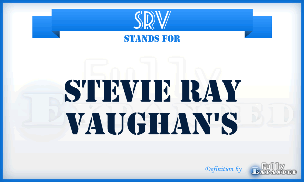 SRV - Stevie Ray Vaughan's