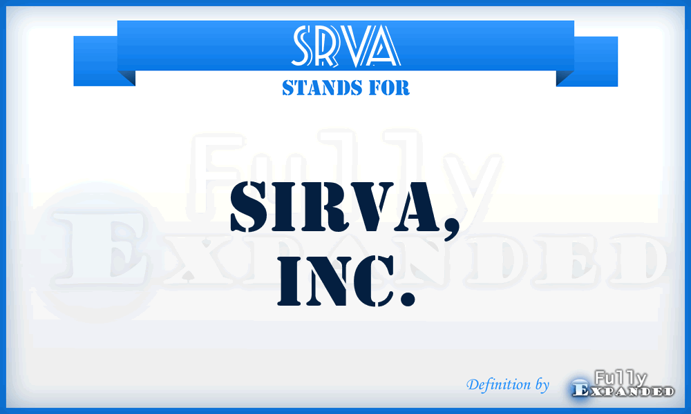 SRVA - SIRVA, Inc.