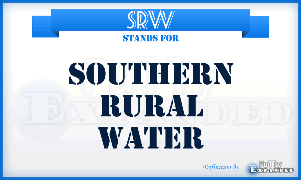 SRW - Southern Rural Water