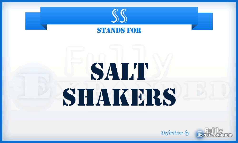 SS - Salt Shakers