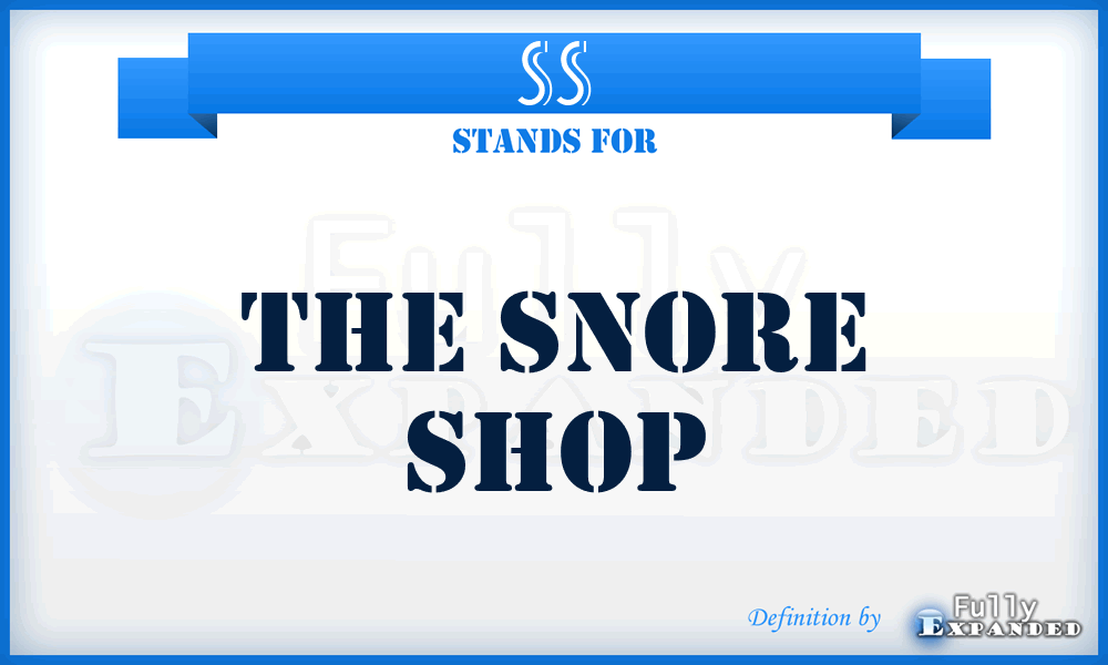 SS - The Snore Shop