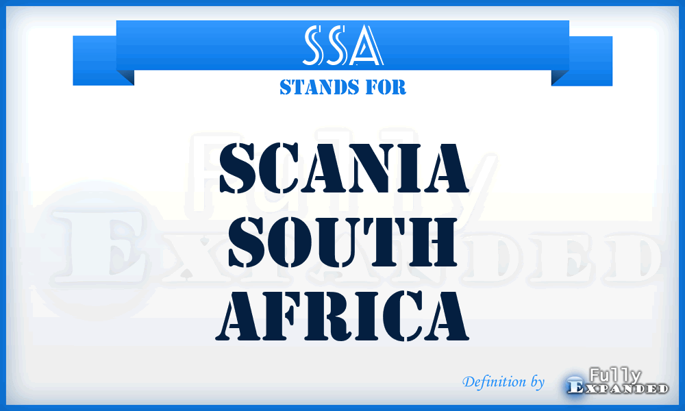 SSA - Scania South Africa