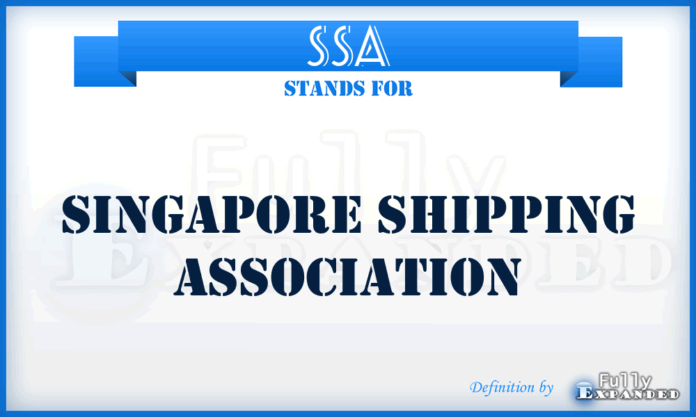 SSA - Singapore Shipping Association