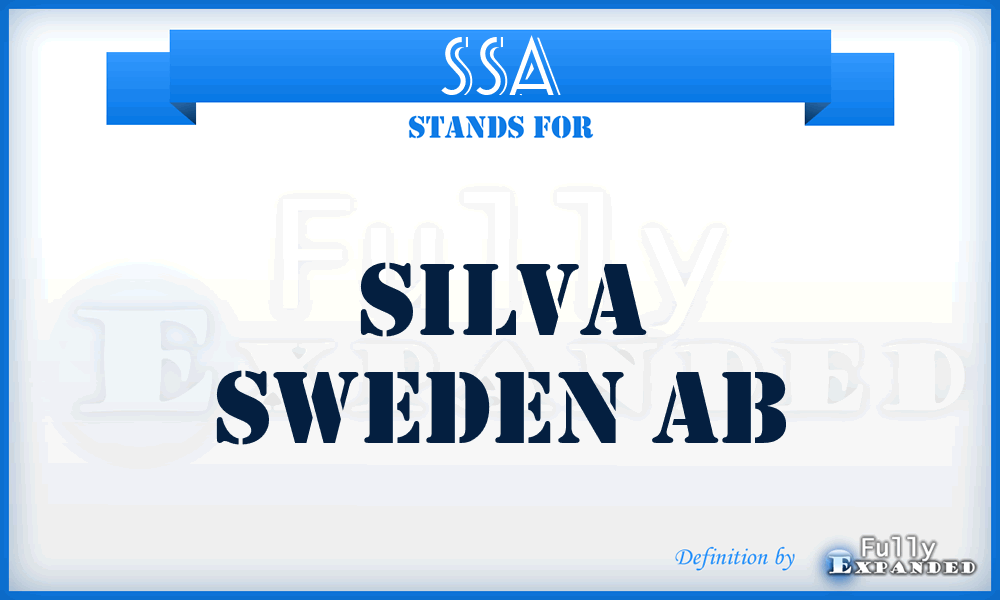 SSA - Silva Sweden Ab