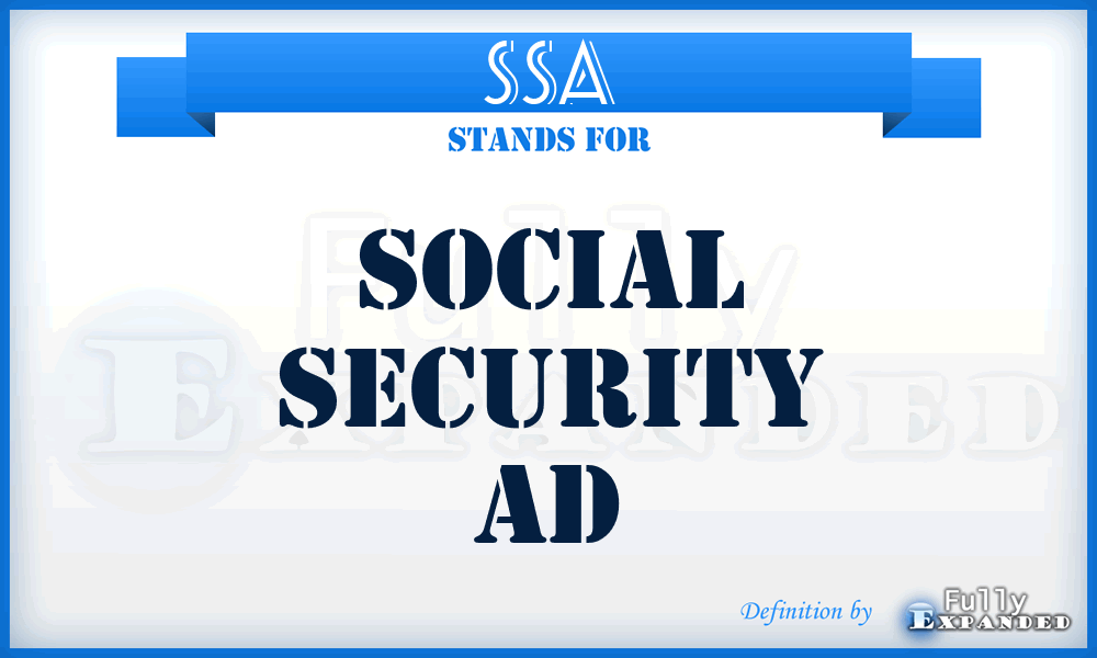 SSA - Social Security Ad