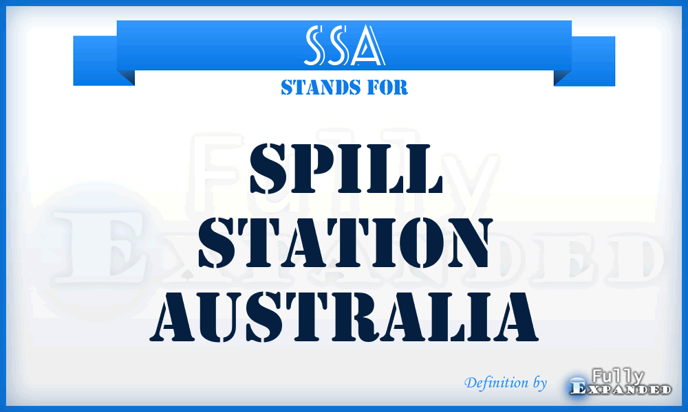 SSA - Spill Station Australia