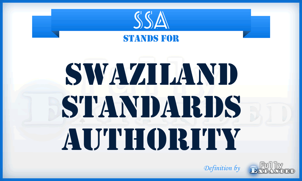 SSA - Swaziland Standards Authority
