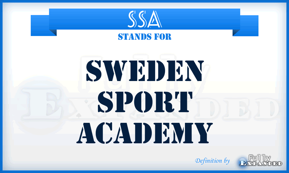 SSA - Sweden Sport Academy