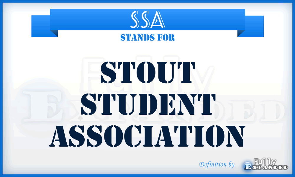 SSA - Stout Student Association