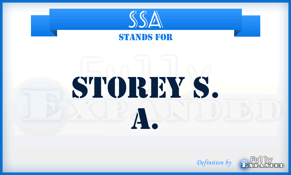 SSA - Storey S. A.