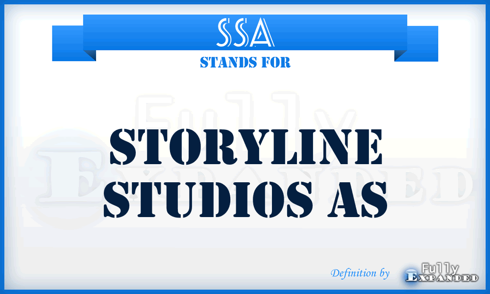 SSA - Storyline Studios As