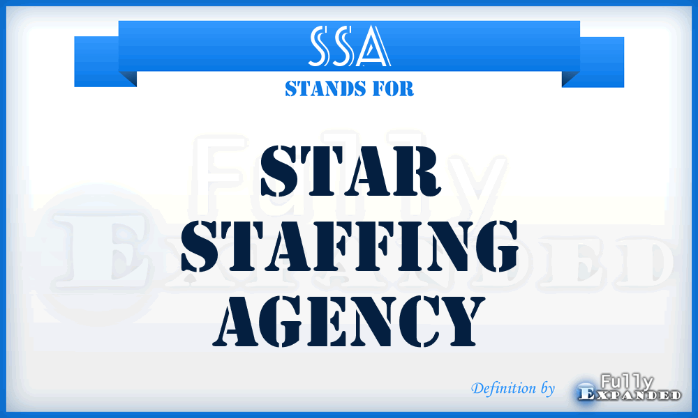 SSA - Star Staffing Agency