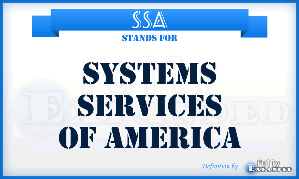 SSA - Systems Services of America