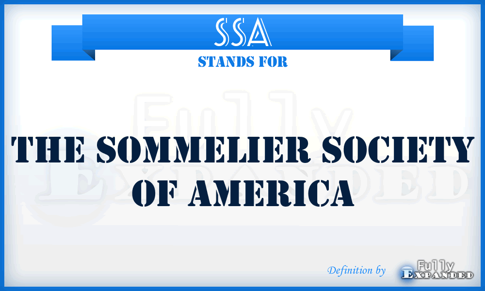 SSA - The Sommelier Society of America