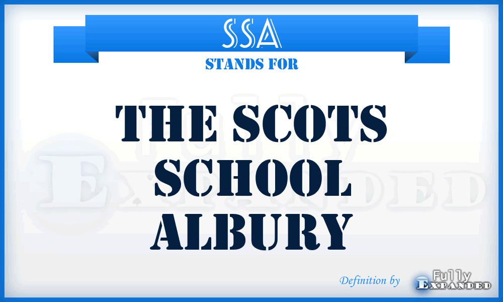 SSA - The Scots School Albury