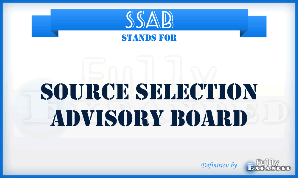 SSAB - Source Selection Advisory Board