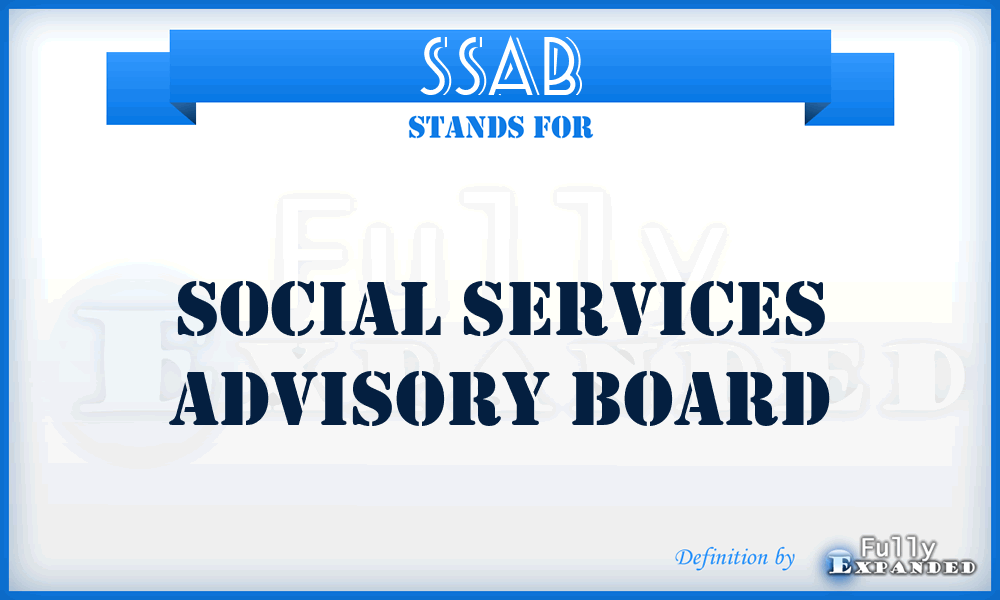 SSAB - Social Services Advisory Board