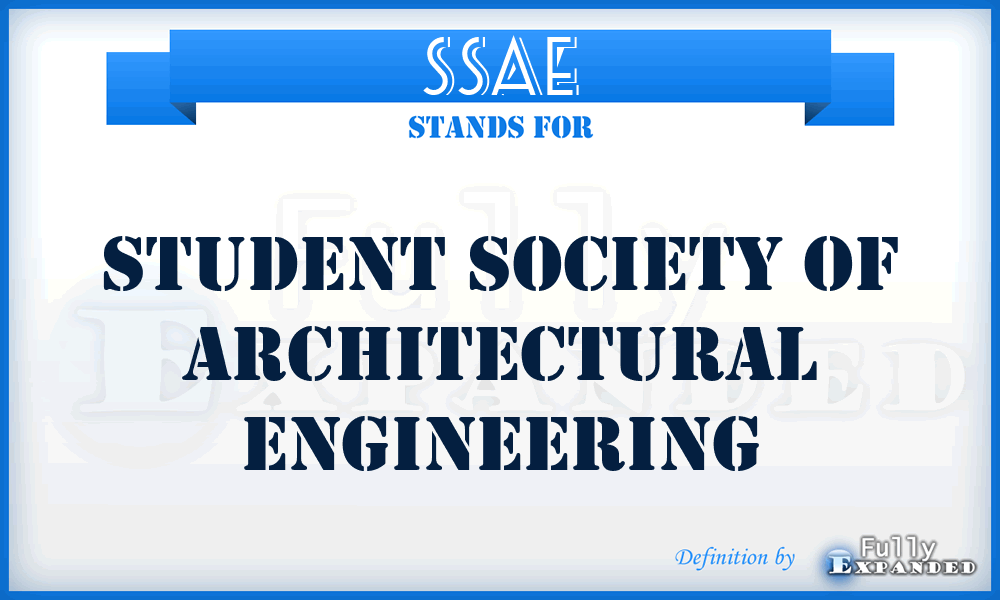 SSAE - Student Society of Architectural Engineering