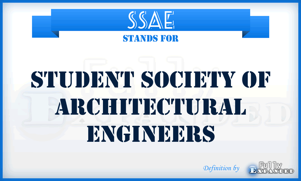 SSAE - Student Society of Architectural Engineers