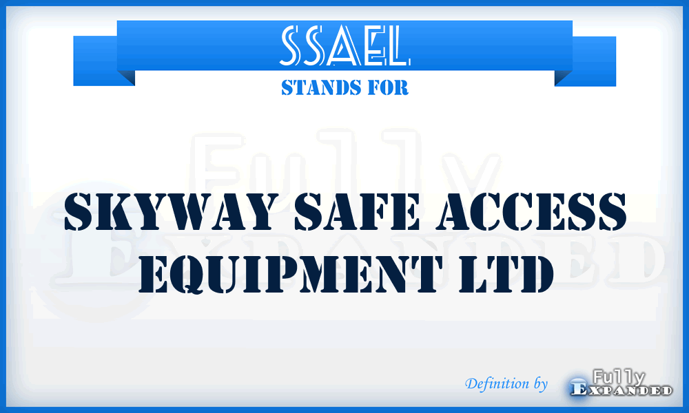 SSAEL - Skyway Safe Access Equipment Ltd