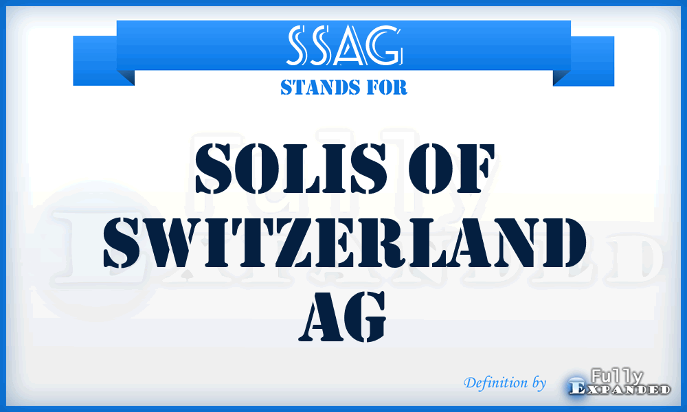 SSAG - Solis of Switzerland AG