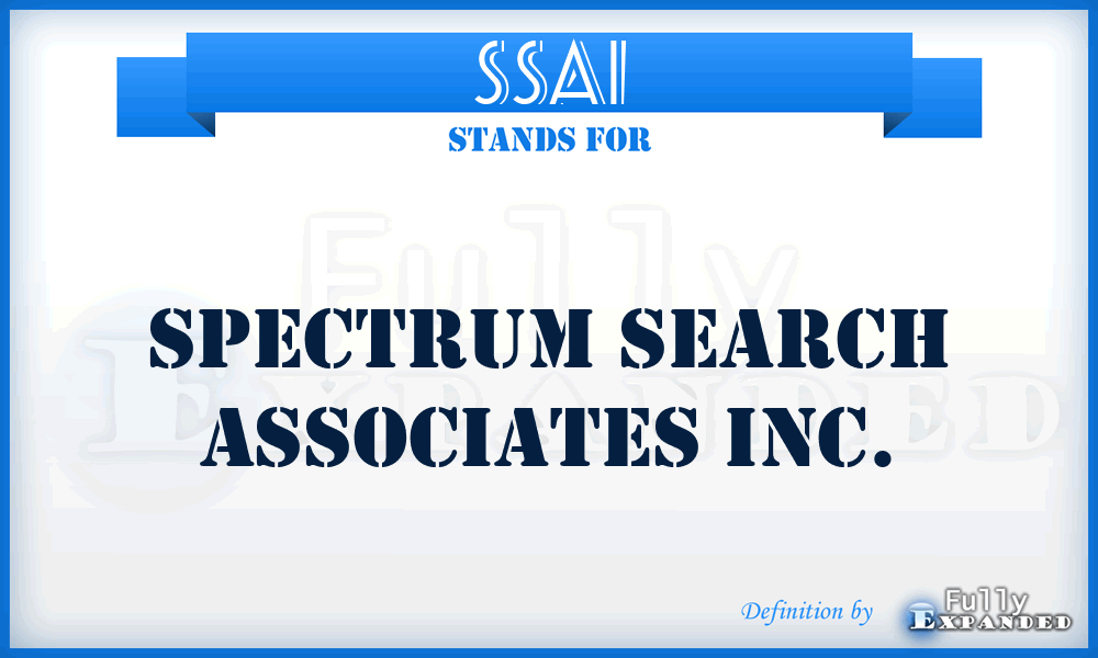 SSAI - Spectrum Search Associates Inc.