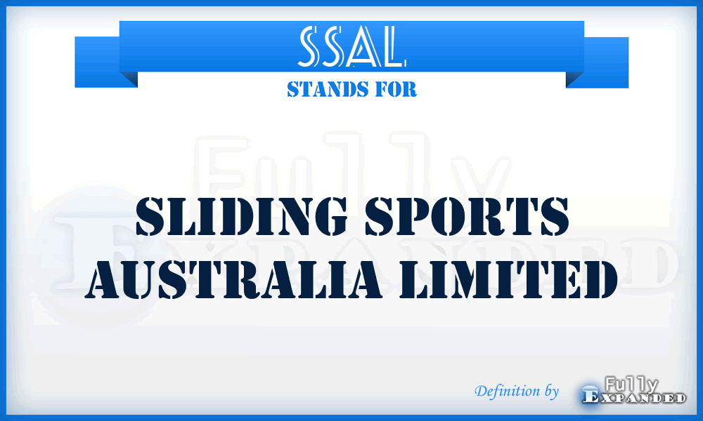 SSAL - Sliding Sports Australia Limited