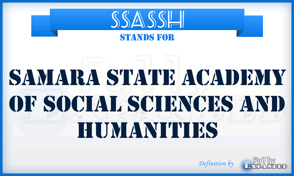 SSASSH - Samara State Academy of Social Sciences and Humanities