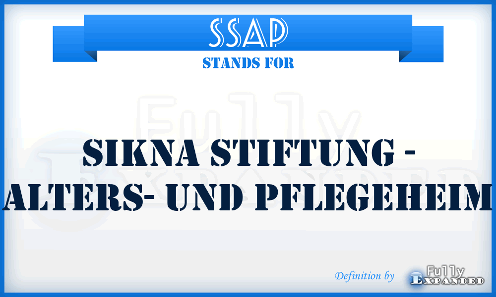 SSAP - Sikna Stiftung - Alters- und Pflegeheim