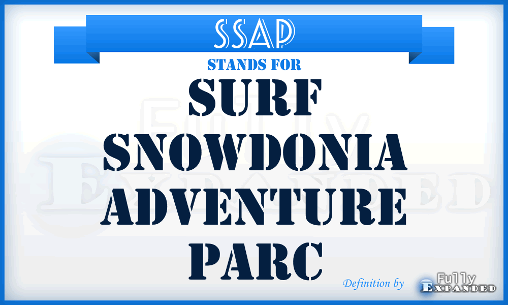 SSAP - Surf Snowdonia Adventure Parc