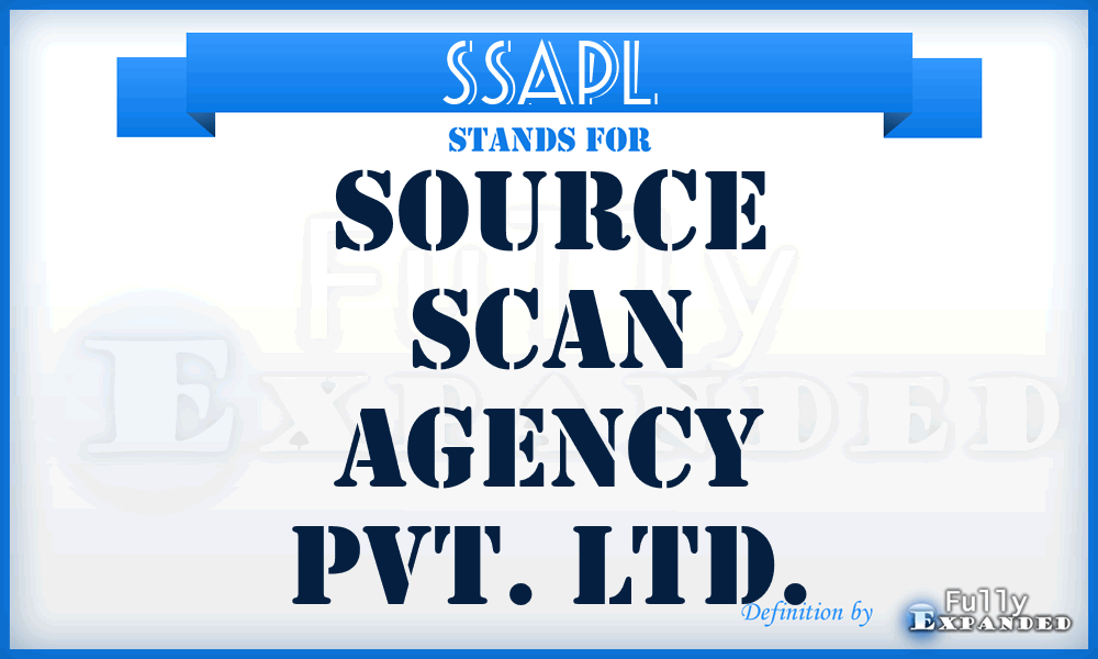 SSAPL - Source Scan Agency Pvt. Ltd.