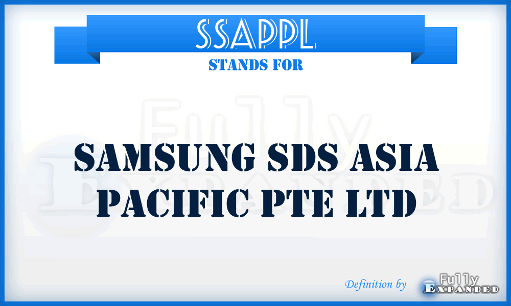 SSAPPL - Samsung Sds Asia Pacific Pte Ltd