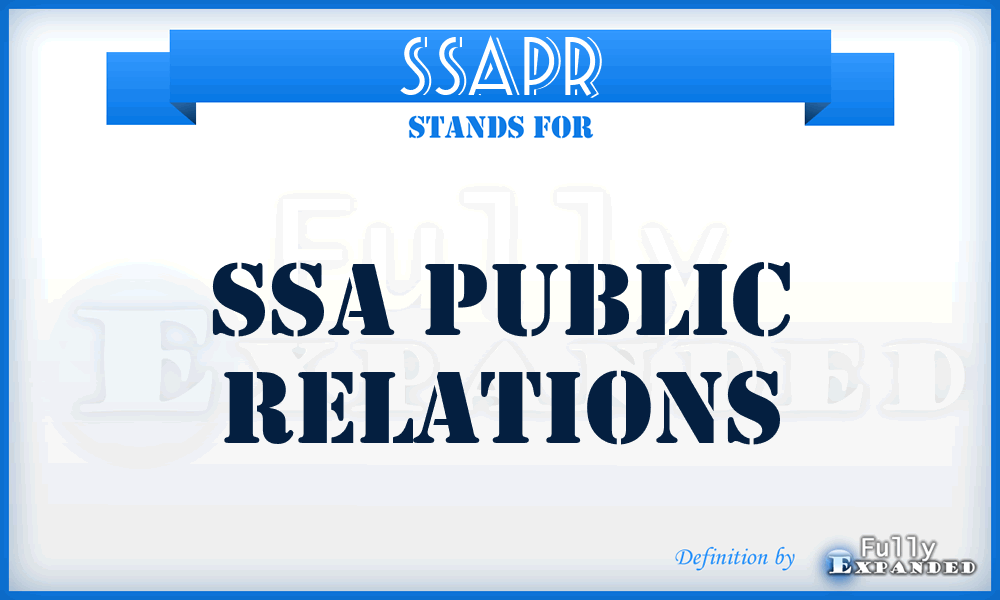 SSAPR - SSA Public Relations