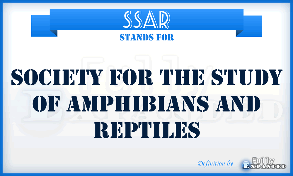 SSAR - Society for the Study of Amphibians and Reptiles