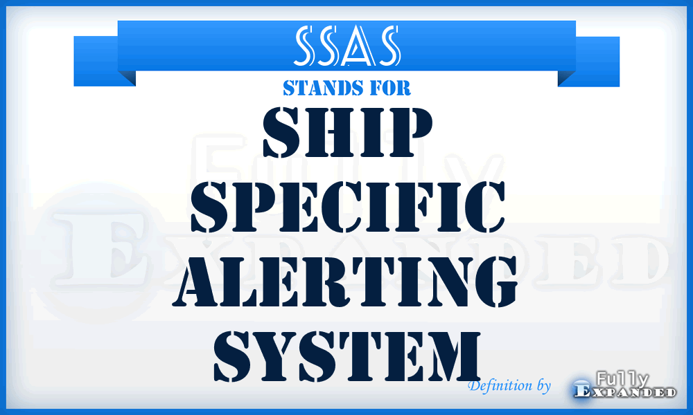 SSAS - Ship Specific Alerting System