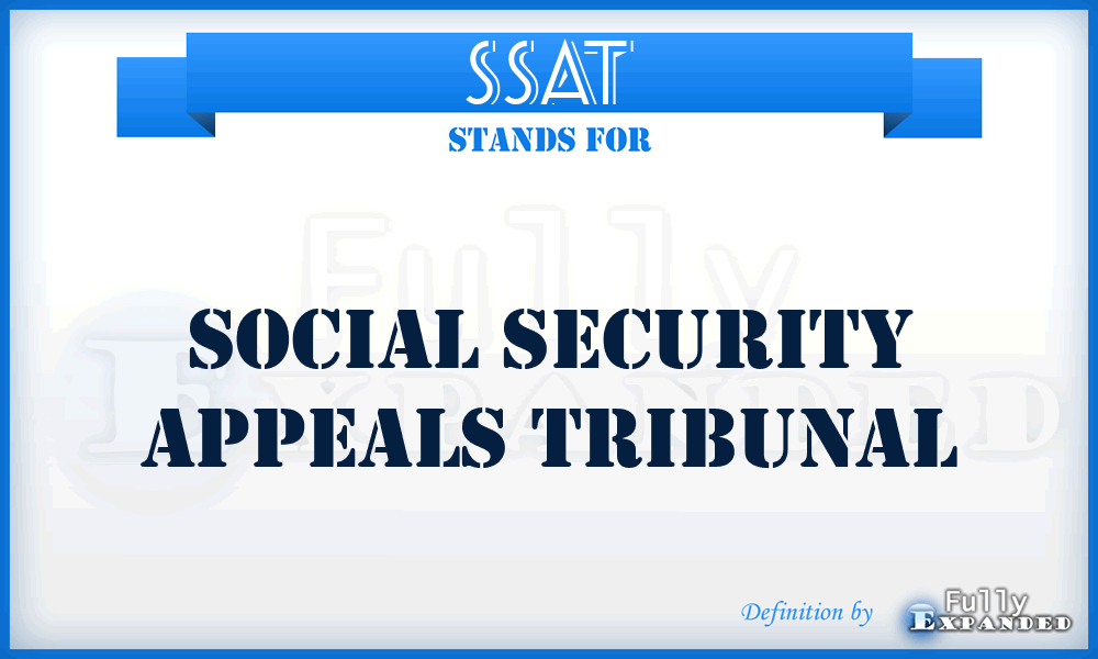 SSAT - Social Security Appeals Tribunal